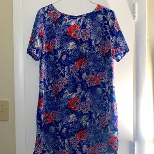 Blue floral dress